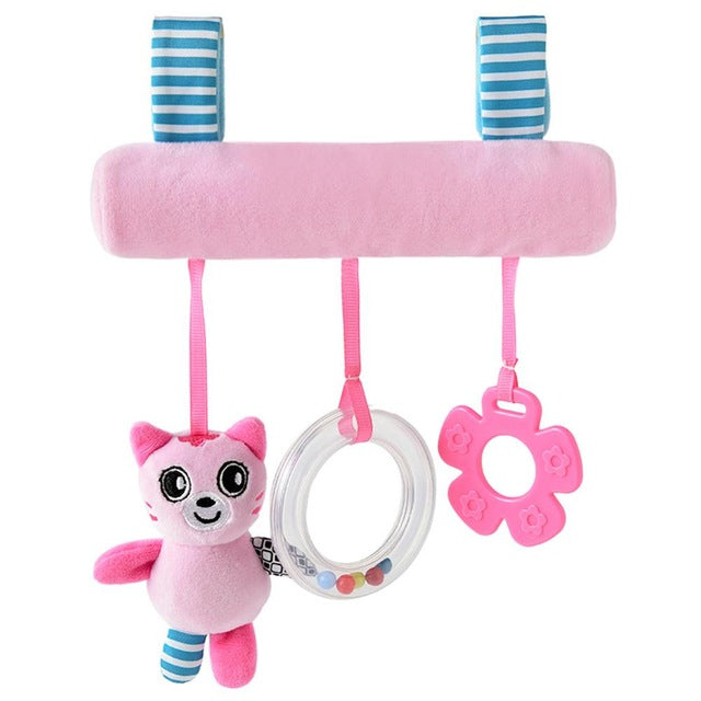 Newborn Baby Cute Playmate Plush Doll Toys Kids Cartoon Animals Hand Bells Rattles Toy Baby Teether Kids Teething Toys For Baby