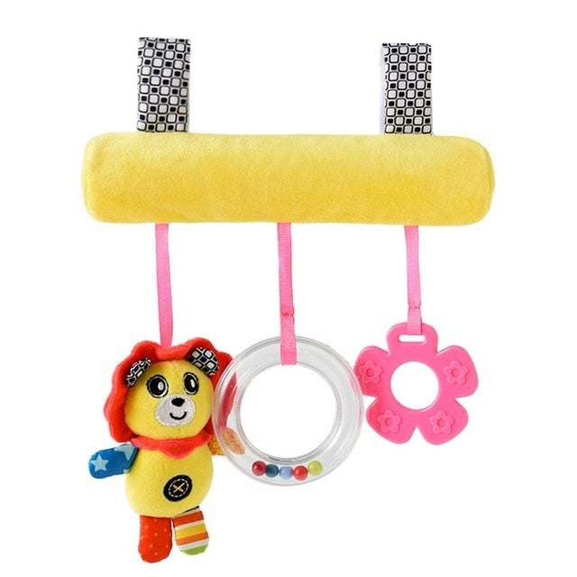 Newborn Baby Cute Playmate Plush Doll Toys Kids Cartoon Animals Hand Bells Rattles Toy Baby Teether Kids Teething Toys For Baby