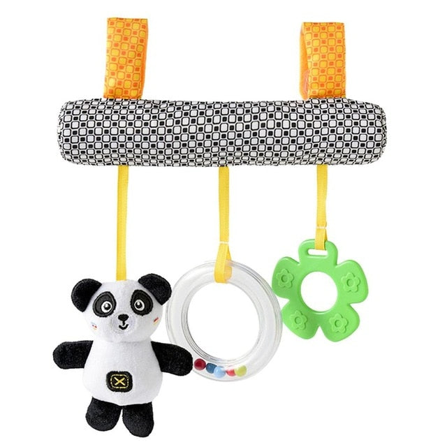 Newborn Baby Cute Playmate Plush Doll Toys Kids Cartoon Animals Hand Bells Rattles Toy Baby Teether Kids Teething Toys For Baby
