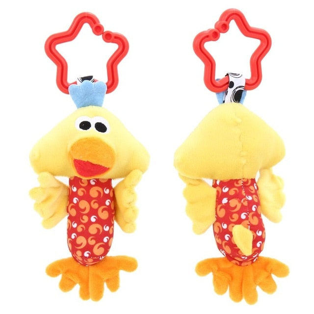 Newborn Baby Cute Playmate Plush Doll Toys Kids Cartoon Animals Hand Bells Rattles Toy Baby Teether Kids Teething Toys For Baby