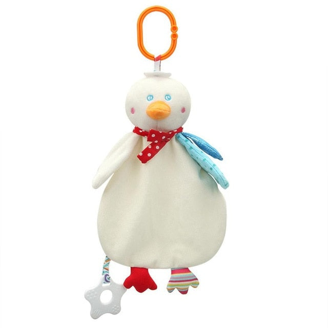 Newborn Baby Cute Playmate Plush Doll Toys Kids Cartoon Animals Hand Bells Rattles Toy Baby Teether Kids Teething Toys For Baby