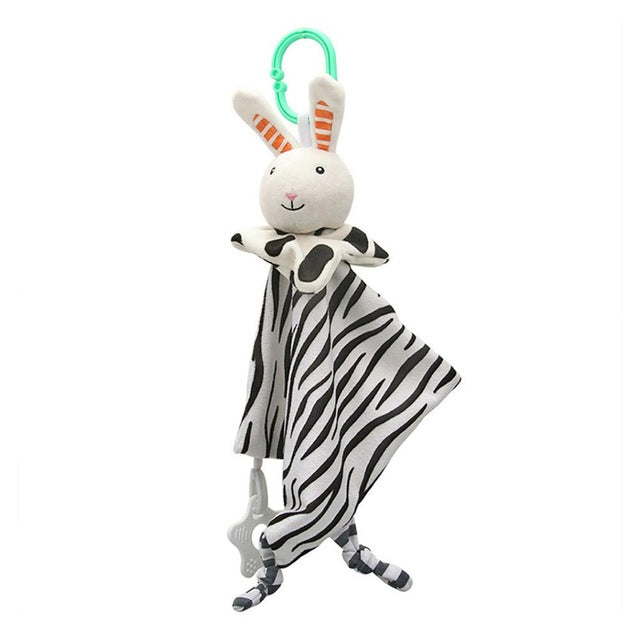 Newborn Baby Cute Playmate Plush Doll Toys Kids Cartoon Animals Hand Bells Rattles Toy Baby Teether Kids Teething Toys For Baby