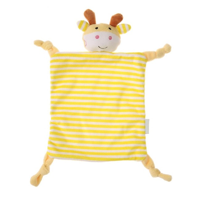 Newborn Baby Cute Playmate Plush Doll Toys Kids Cartoon Animals Hand Bells Rattles Toy Baby Teether Kids Teething Toys For Baby