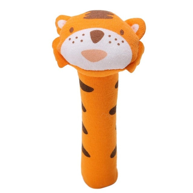 Newborn Baby Cute Playmate Plush Doll Toys Kids Cartoon Animals Hand Bells Rattles Toy Baby Teether Kids Teething Toys For Baby