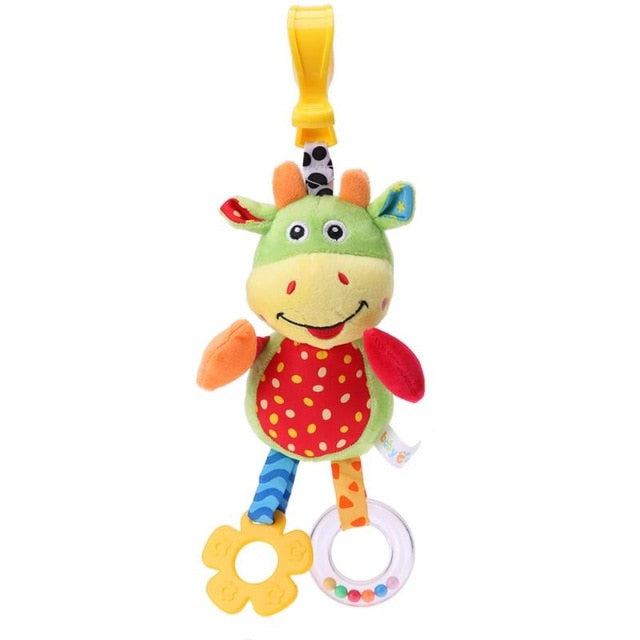 Newborn Baby Cute Rattles Soother Toys Baby Stroller Pram Bed Hanging Toys Kids Plush Educational Toys Baby Funny Teether Toy