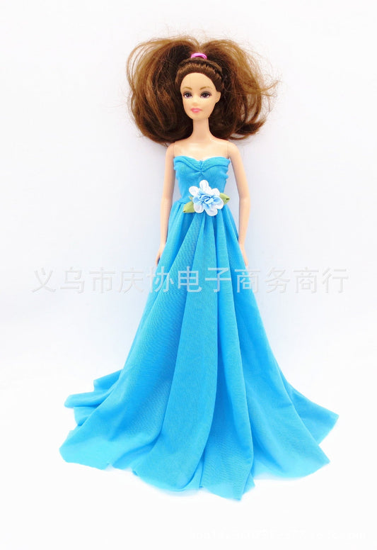 Blue Doll Dress Wedding Dress Evening Dress for 18 Inch American Girl Doll