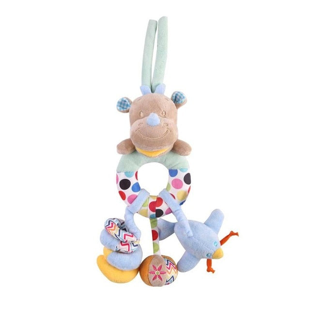 Newborn Baby Cute Rattles Soother Toys Baby Stroller Pram Bed Hanging Toys Kids Plush Educational Toys Baby Funny Teether Toy
