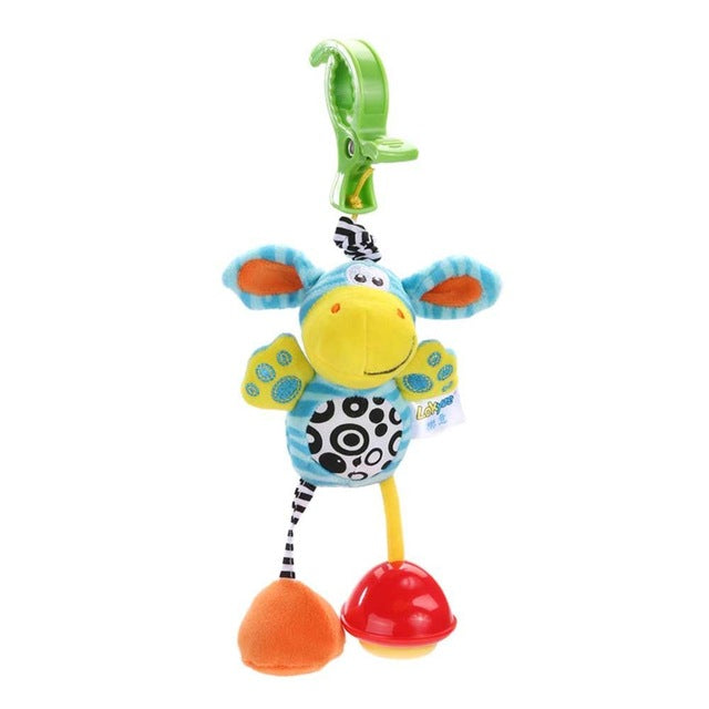 Newborn Baby Cute Rattles Soother Toys Baby Stroller Pram Bed Hanging Toys Kids Plush Educational Toys Baby Funny Teether Toy
