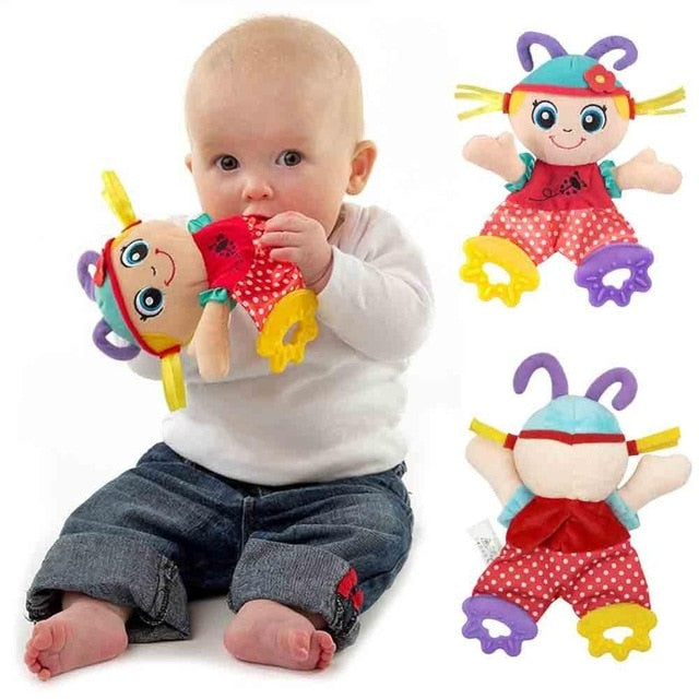 Newborn Baby Cute Rattles Soother Toys Baby Stroller Pram Bed Hanging Toys Kids Plush Educational Toys Baby Funny Teether Toy