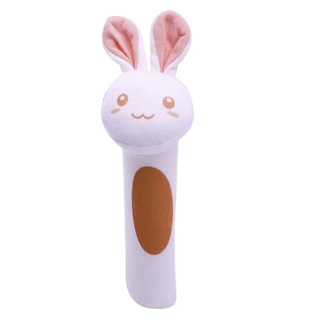Newborn Baby Cute Playmate Plush Doll Toys Kids Cartoon Animals Hand Bells Rattles Toy Baby Teether Kids Teething Toys For Baby