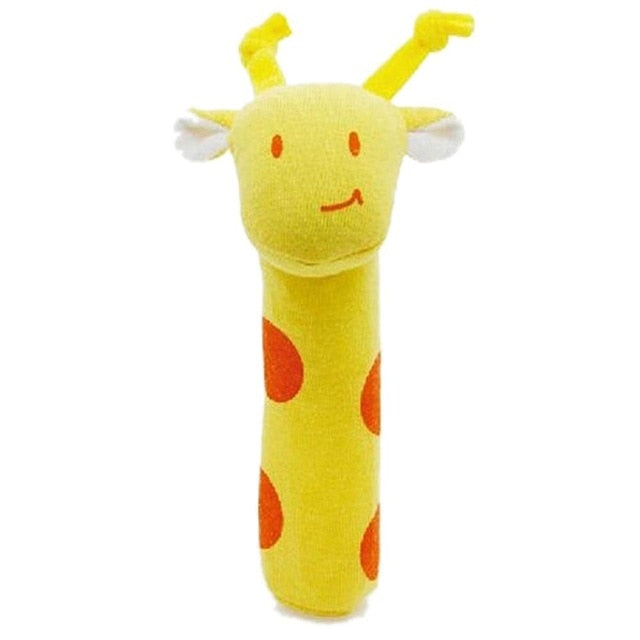 Newborn Baby Cute Playmate Plush Doll Toys Kids Cartoon Animals Hand Bells Rattles Toy Baby Teether Kids Teething Toys For Baby